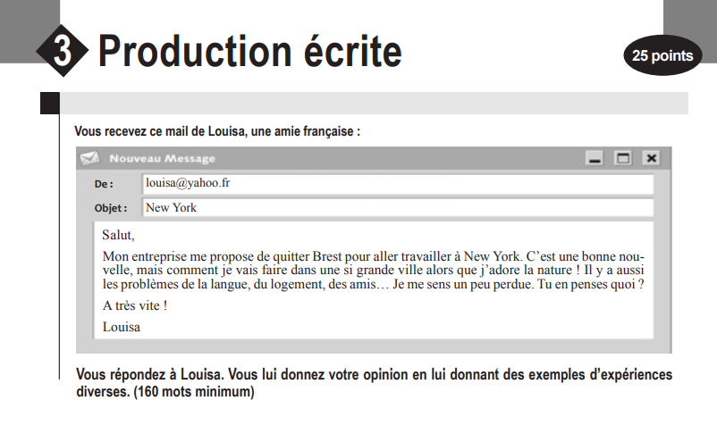 PRODUCTION ÉCRITE – Exemples DELF B1Français Facile (francaisfacile.net ...